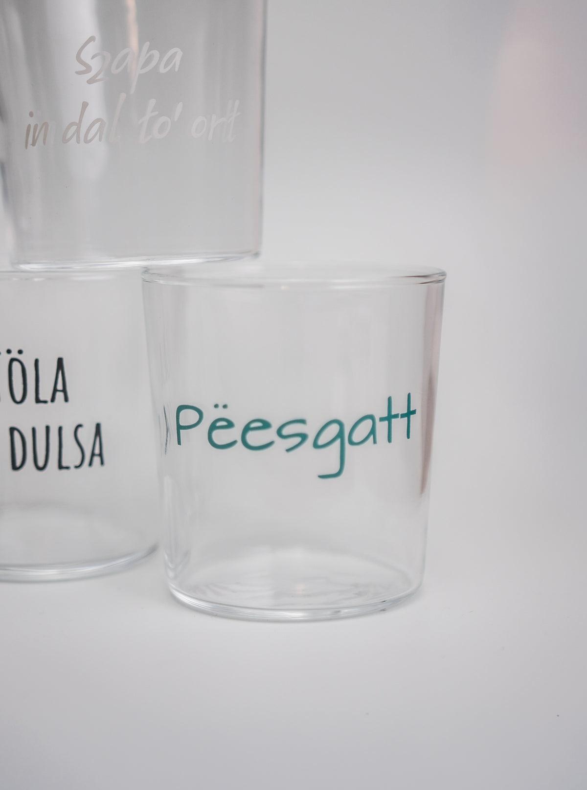 Set di 6 Bicchieri con frasi in dialetto piacentino