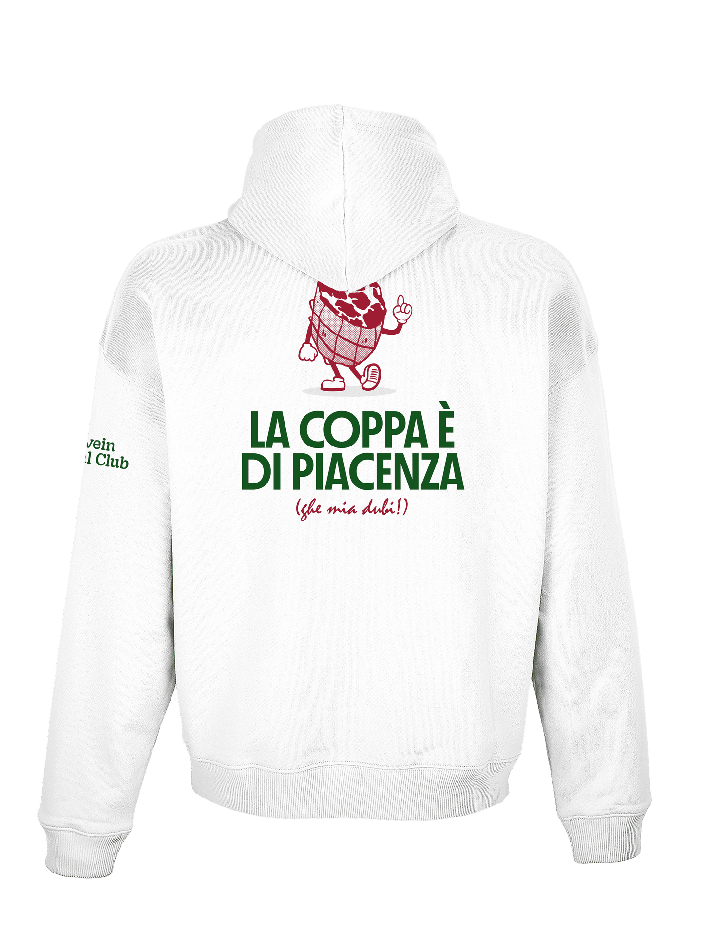 La coppa è di Piacenza (illustrata) - Felpa con cappuccio