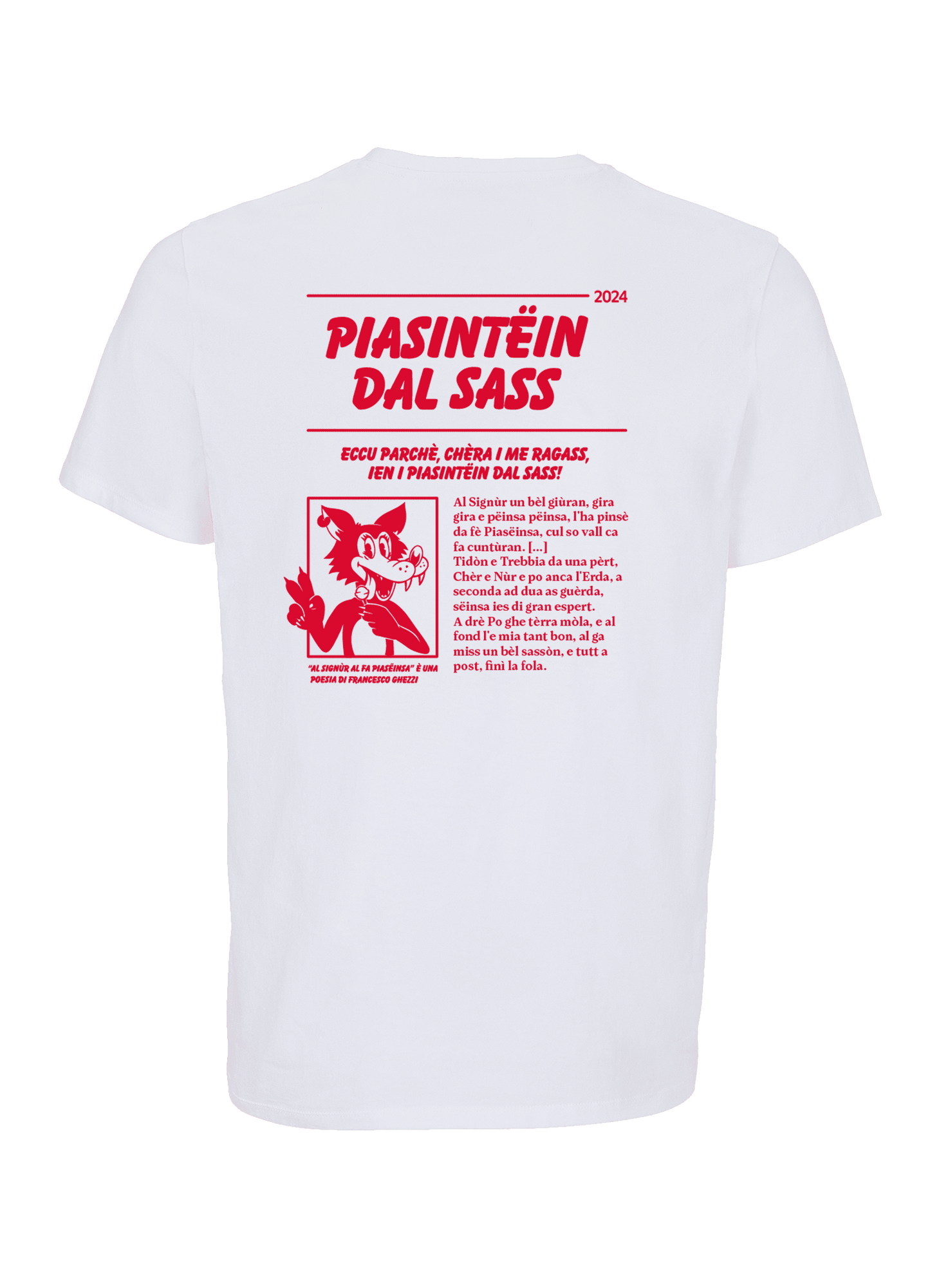 Piasintëin dal sass - T-Shirt Regular Bianca