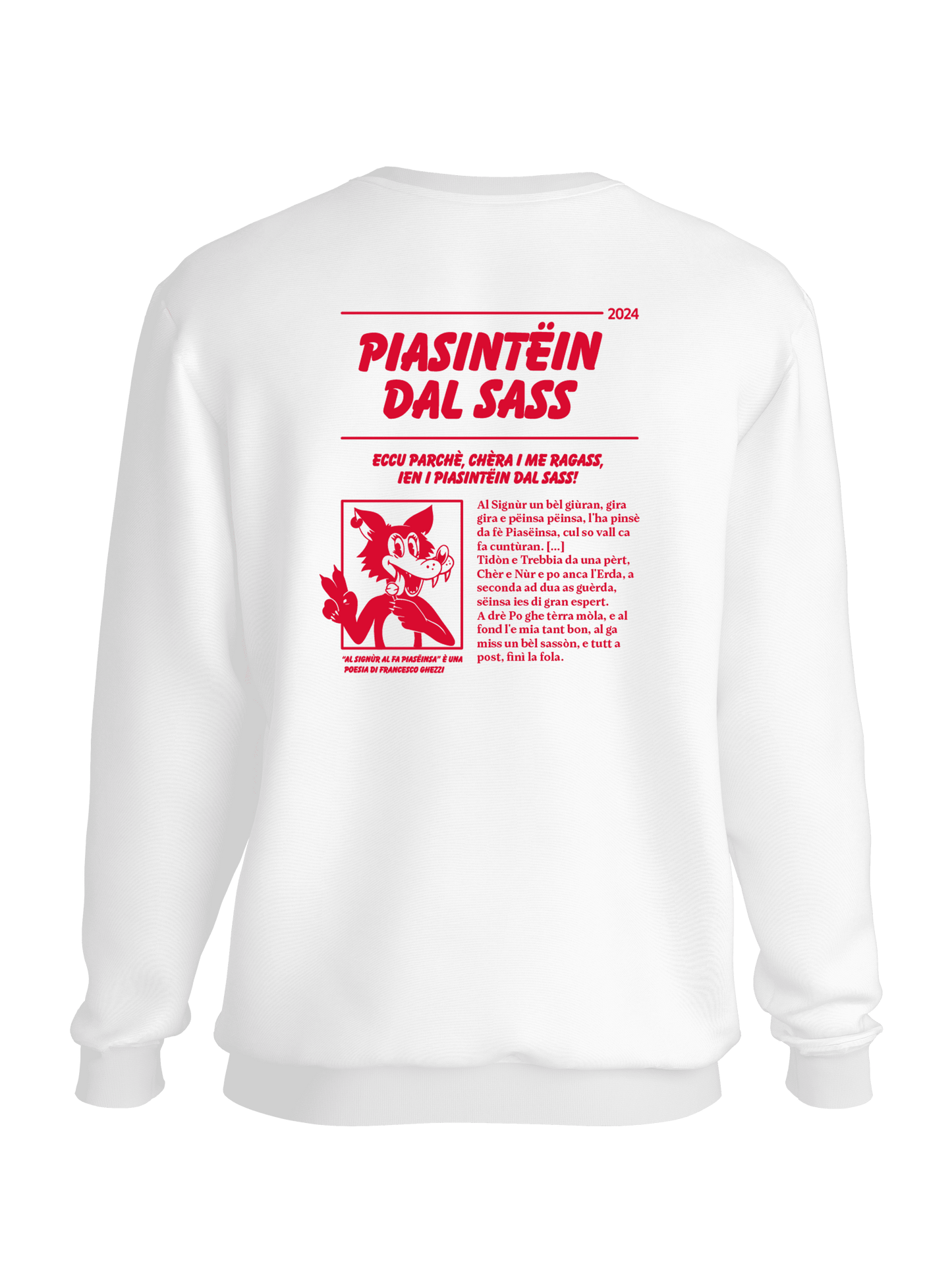 Piasintëin dal sass - Felpa Bianca