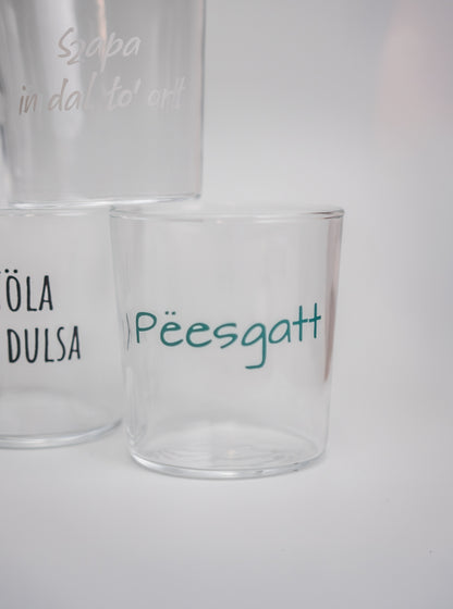 Set di 6 Bicchieri con frasi in dialetto piacentino