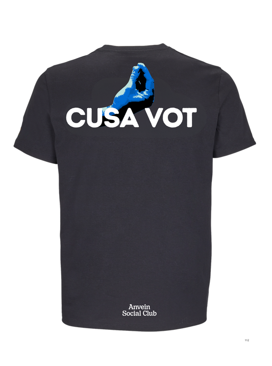 Cusa vot - T-shirt regular nero