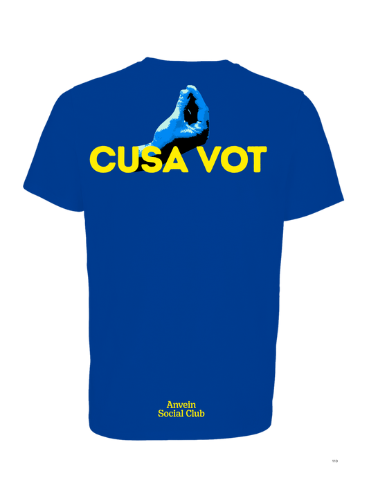 Cusa vot - T-shirt regular blu