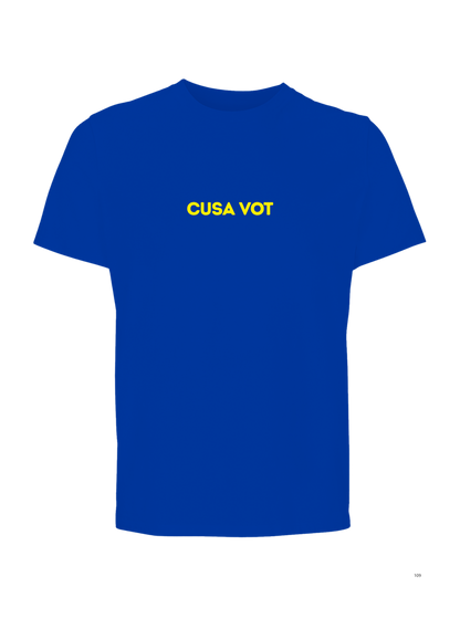 Cusa vot - T-shirt regular blu