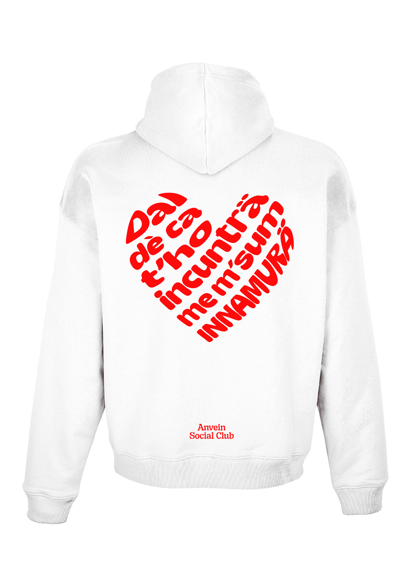 Me m'sum innamurä - Felpa Bianca con cappuccio